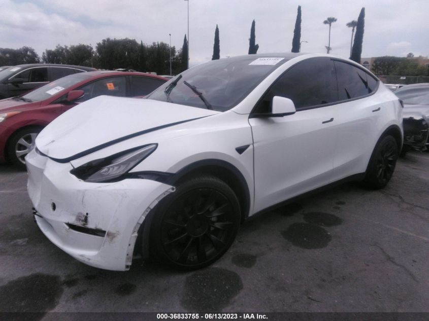 2022 TESLA MODEL Y LONG RANGE - 7SAYGDEE3NF489807