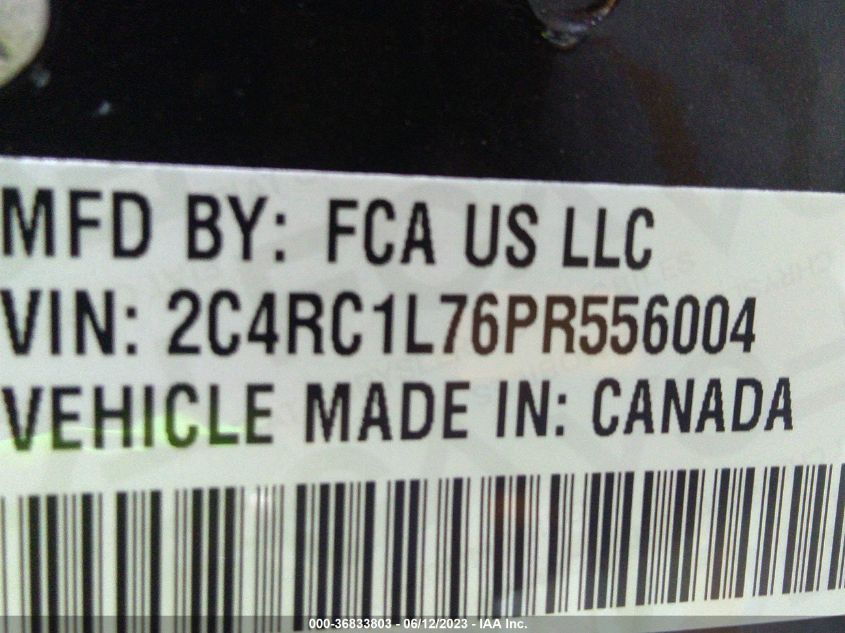 2023 CHRYSLER PACIFICA HYBRID TOURING L - 2C4RC1L76PR556004
