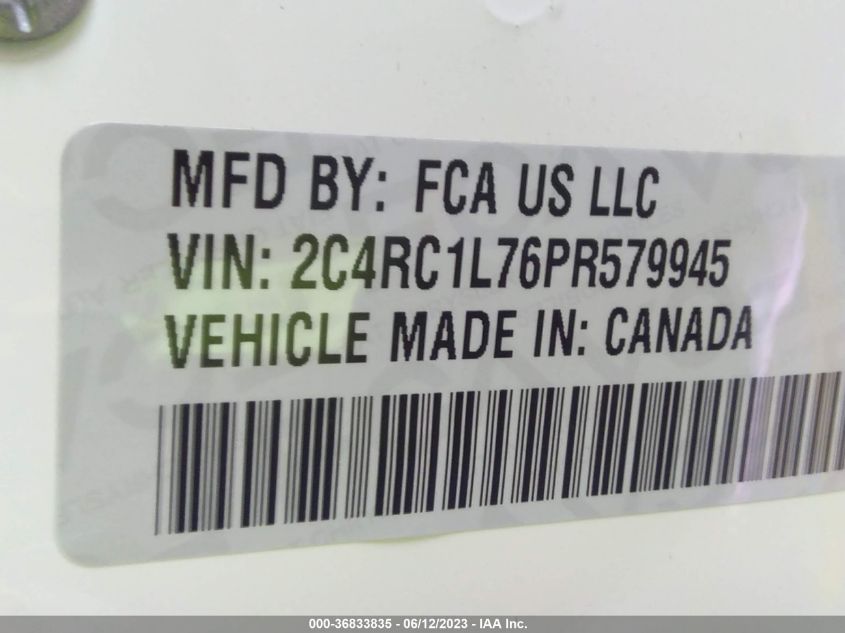 2023 CHRYSLER PACIFICA HYBRID TOURING L - 2C4RC1L76PR579945