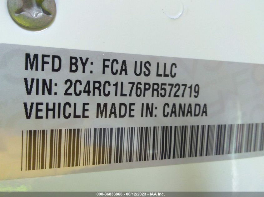 2023 CHRYSLER PACIFICA HYBRID TOURING L - 2C4RC1L76PR572719