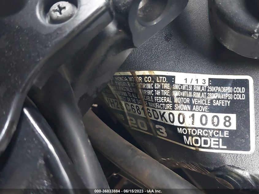 2013 HONDA GL1800 B - JH2SC6816DK001008