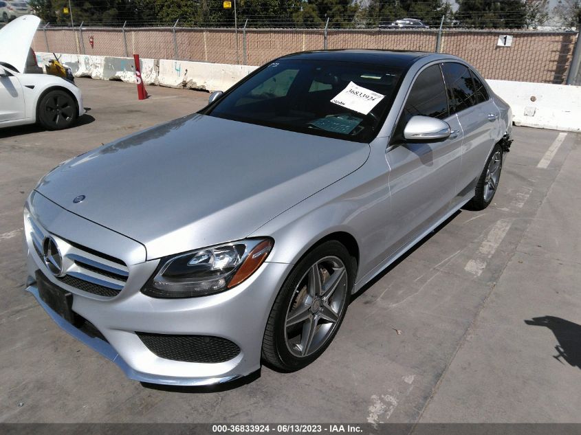 55SWF4KBXFU066644 2015 MERCEDES-BENZ C-CLASS, photo no. 2