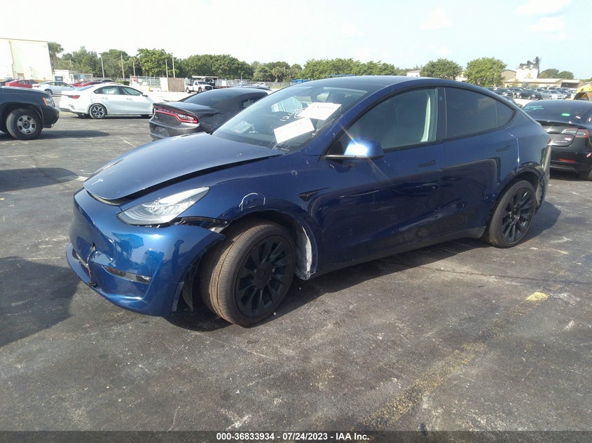 VIN 7SAYGDEE1NF431260 2022 TESLA MODEL Y LONG RANGE