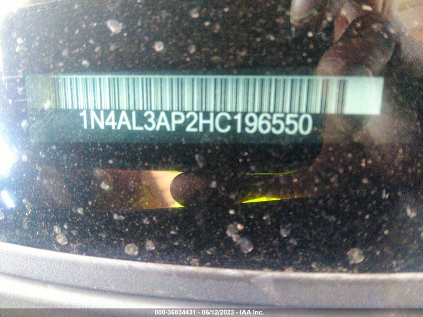 VIN 1N4AL3AP2HC196550 2017 NISSAN ALTIMA 2.5 SV