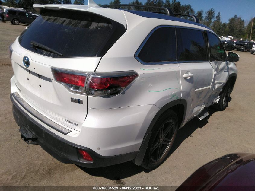 2016 TOYOTA HIGHLANDER HYBRID LIMITED - 5TDDCRFH7GS018402