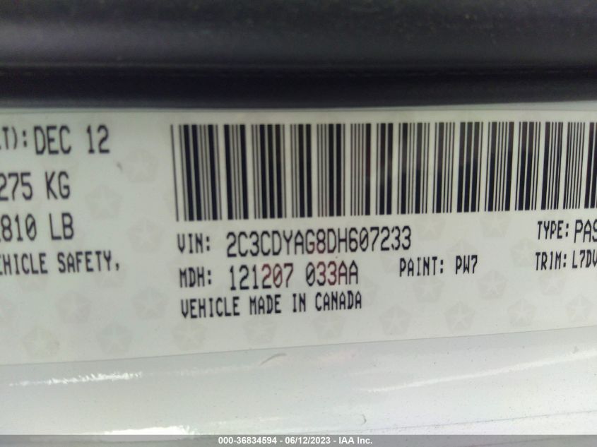 2013 DODGE CHALLENGER SXT - 2C3CDYAG8DH607233