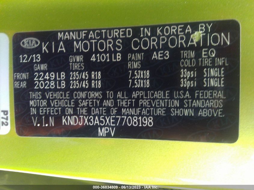 2014 KIA SOUL ! - KNDJX3A5XE7708198
