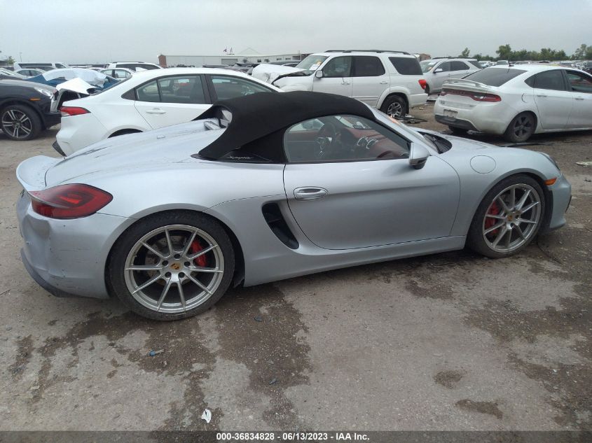 2016 PORSCHE BOXSTER SPYDER - WP0CC2A83GS152664