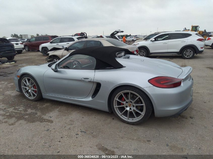 2016 PORSCHE BOXSTER SPYDER - WP0CC2A83GS152664