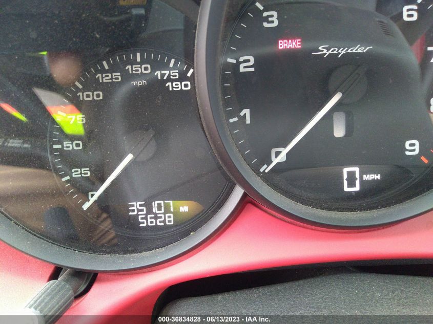 2016 PORSCHE BOXSTER SPYDER - WP0CC2A83GS152664