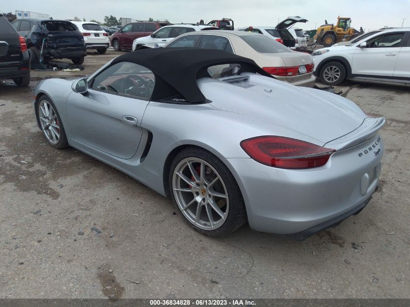 2016 PORSCHE BOXSTER SPYDER - WP0CC2A83GS152664