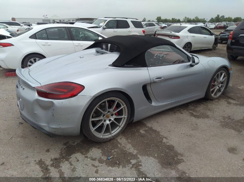 2016 PORSCHE BOXSTER SPYDER - WP0CC2A83GS152664