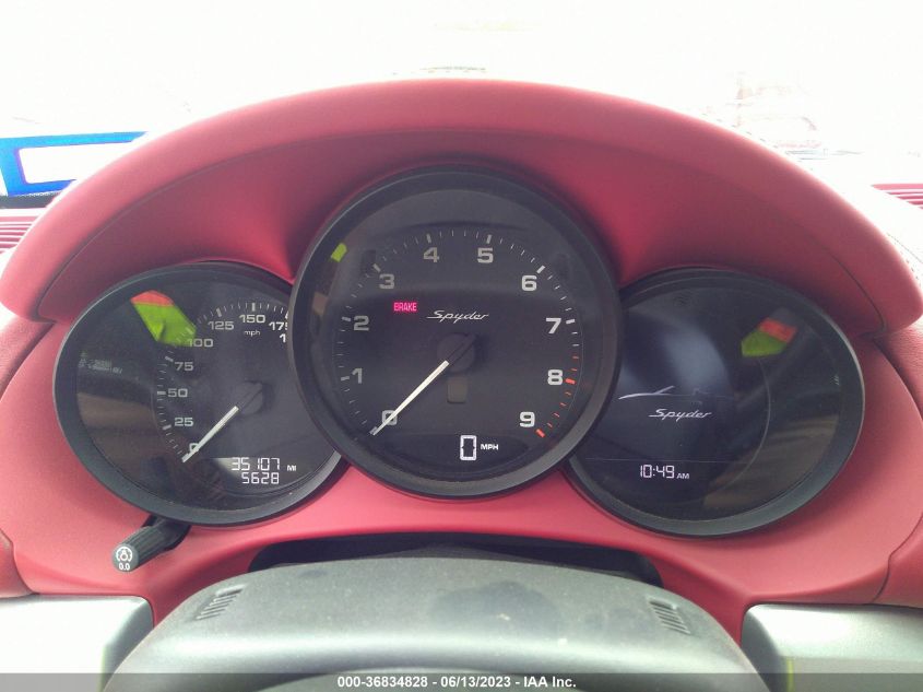 2016 PORSCHE BOXSTER SPYDER - WP0CC2A83GS152664