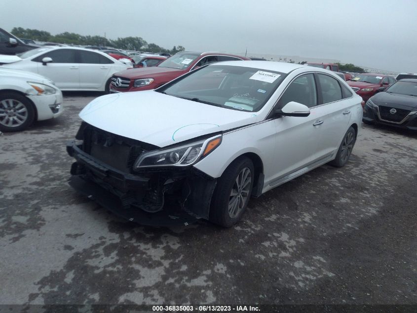 2016 HYUNDAI SONATA 2.4L SPORT - 5NPE34AF4GH291669