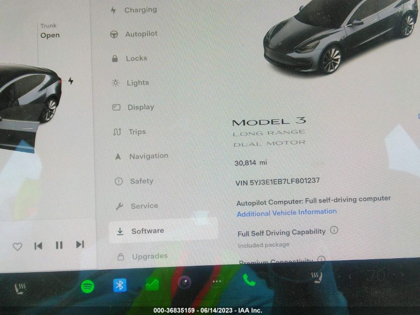 2020 TESLA MODEL 3 - 5YJ3E1EB7LF801237