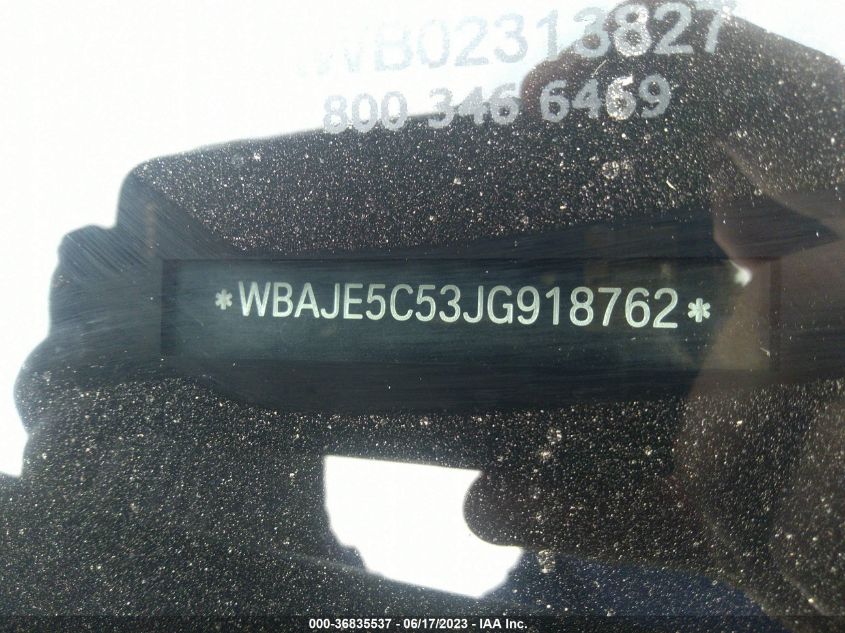 2018 BMW 5 SERIES 540I - WBAJE5C53JG918762