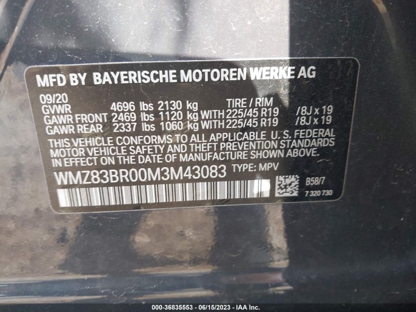 2021 MINI COUNTRYMAN COOPER S - WMZ83BR00M3M43083