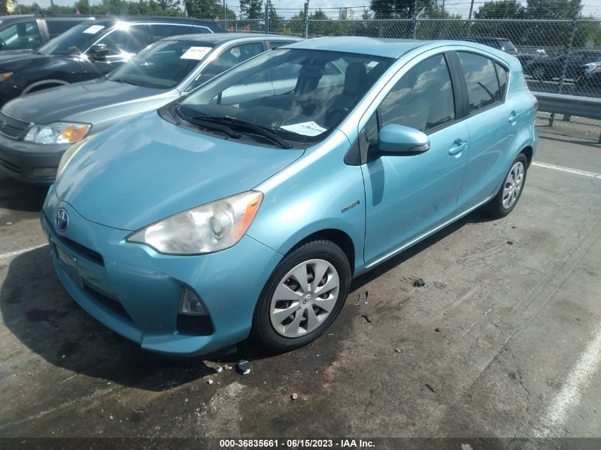 2013 TOYOTA PRIUS C ONE/TWO/THREE/FOUR - JTDKDTB33D1040031
