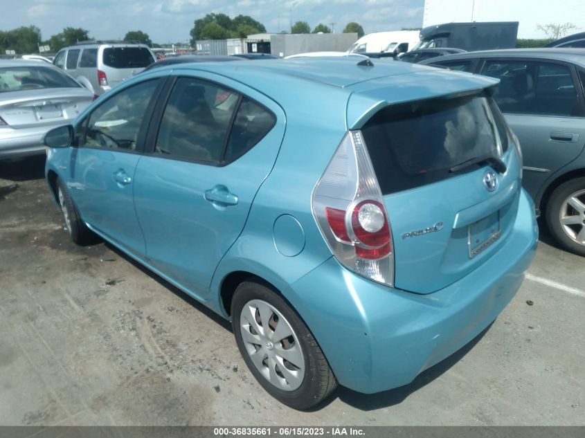 2013 TOYOTA PRIUS C ONE/TWO/THREE/FOUR - JTDKDTB33D1040031