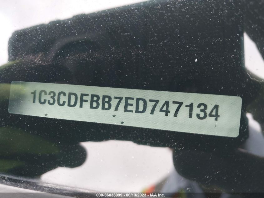 2014 DODGE DART SXT - 1C3CDFBB7ED747134