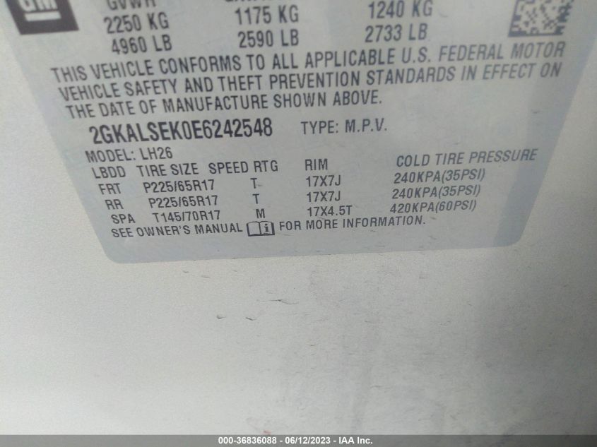 2014 GMC TERRAIN SLT - 2GKALSEK0E6242548