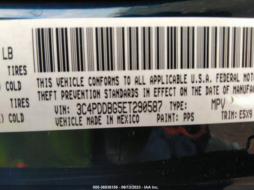 2014 DODGE JOURNEY SXT - 3C4PDDBG5ET290587