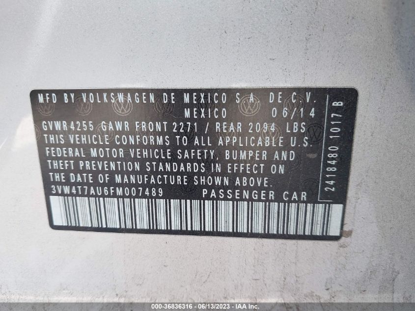 2015 VOLKSWAGEN GOLF GTI SE - 3VW4T7AU6FM007489