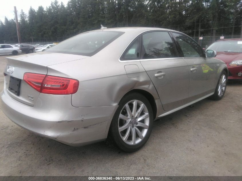 2014 AUDI A4 PREMIUM - WAUBFAFL6EN002163