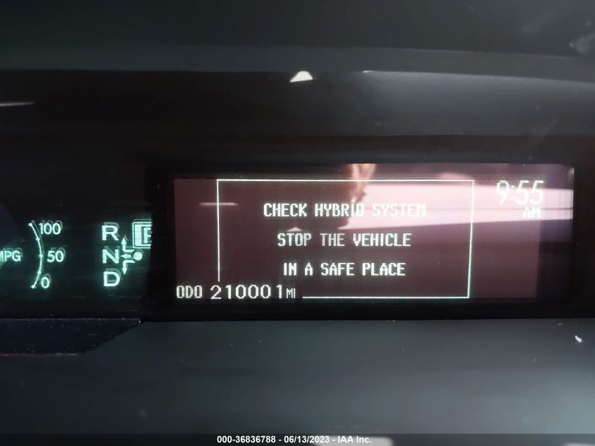 2013 TOYOTA PRIUS ONE/TWO/THREE/FOUR/FIVE - JTDKN3DU4D0341741