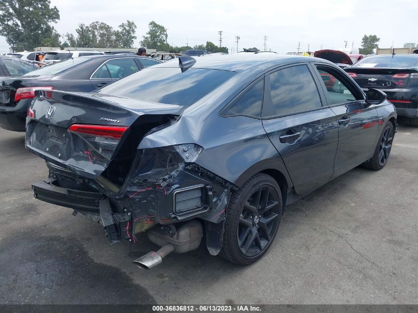 2022 HONDA CIVIC SEDAN SPORT - 2HGFE2F59NH507199