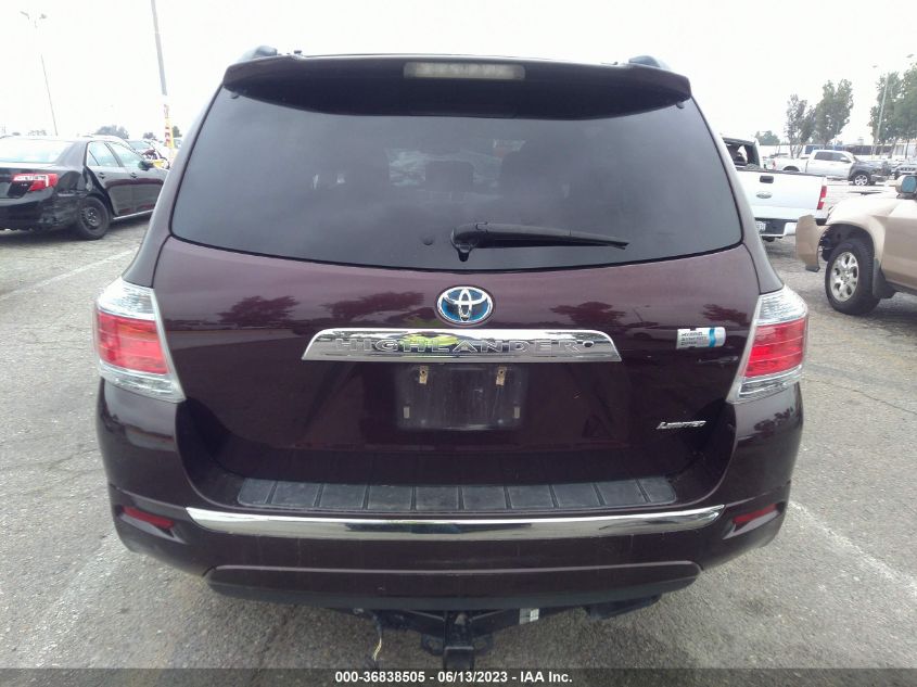 2013 TOYOTA HIGHLANDER HYBRID LIMITED V6 JTEDC3EH9D2011500