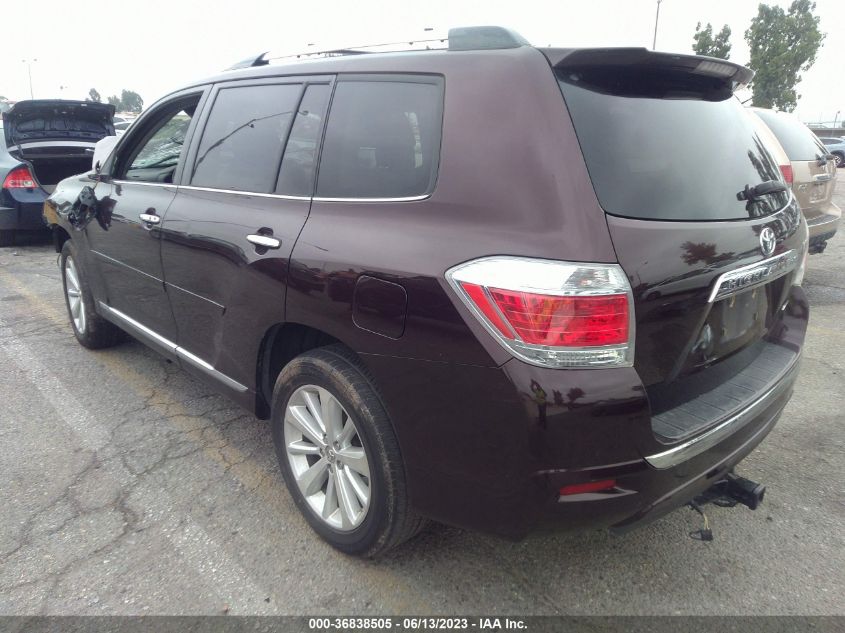 2013 TOYOTA HIGHLANDER HYBRID LIMITED V6 JTEDC3EH9D2011500