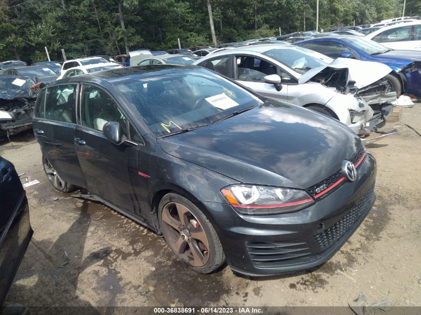 2016 VOLKSWAGEN GOLF GTI AUTOBAHN W - 3VW447AUXGM063286