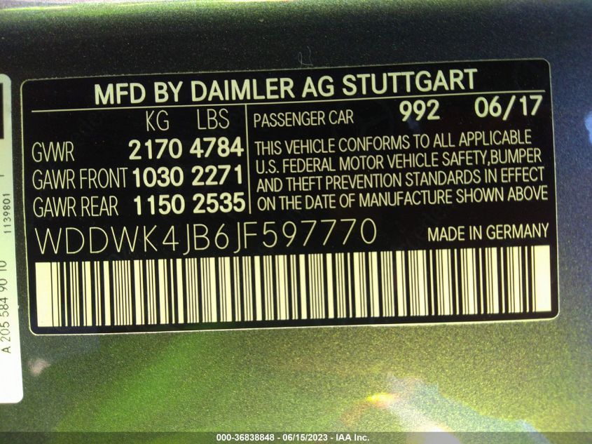 2018 MERCEDES-BENZ C-CLASS C 300 - WDDWK4JB6JF597770