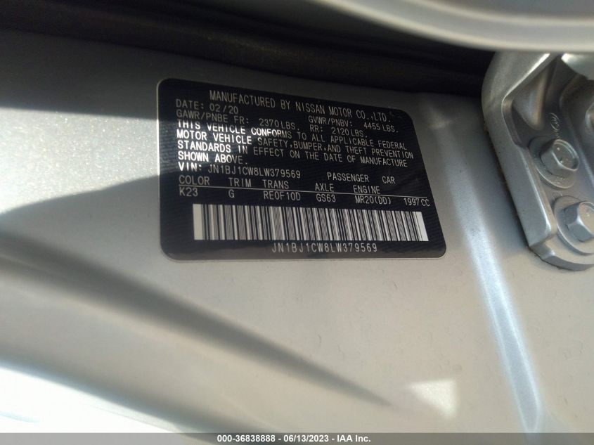 2020 NISSAN ROGUE SPORT S - JN1BJ1CW8LW379569