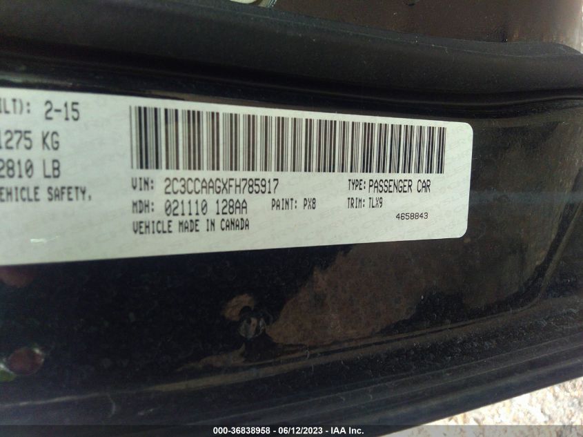 2015 CHRYSLER 300 LIMITED - 2C3CCAAGXFH785917