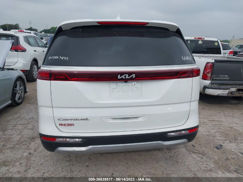 2022 KIA CARNIVAL LXS KNDNB4H39N6180802