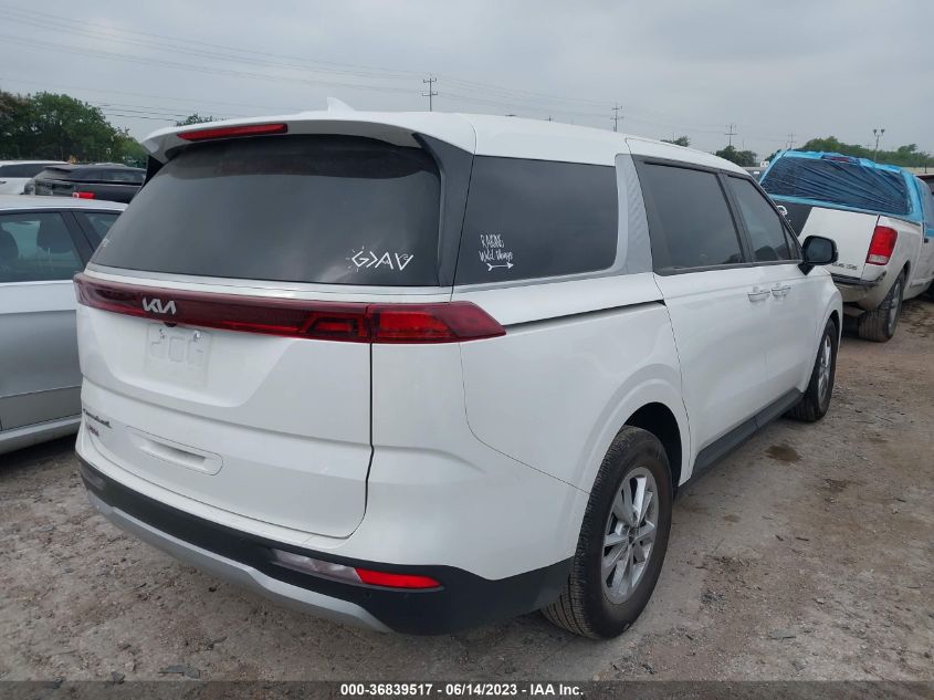 2022 KIA CARNIVAL LXS KNDNB4H39N6180802