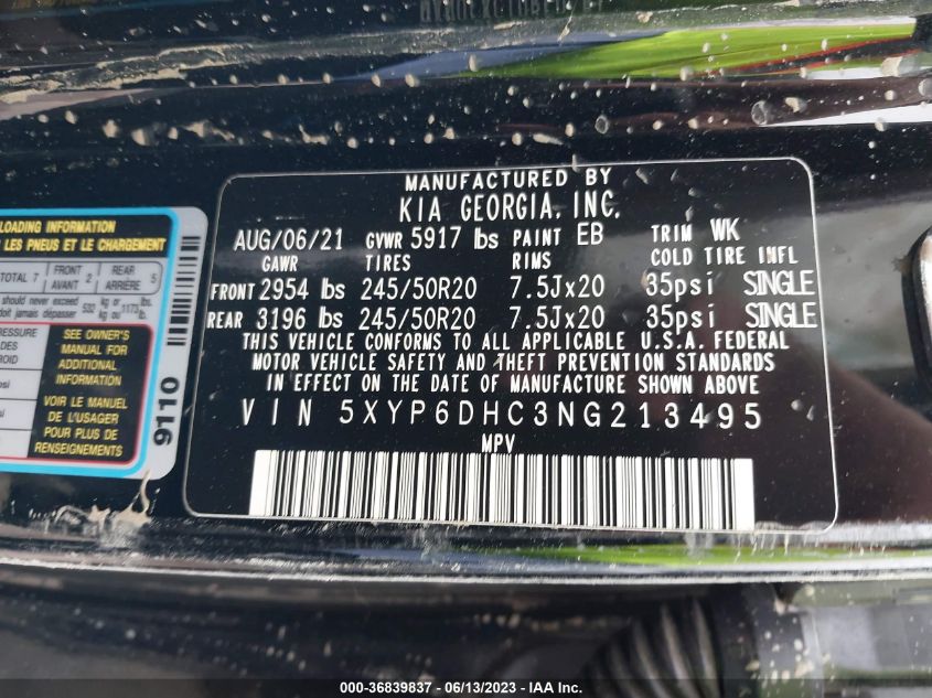 2022 KIA TELLURIDE S - 5XYP6DHC3NG213495