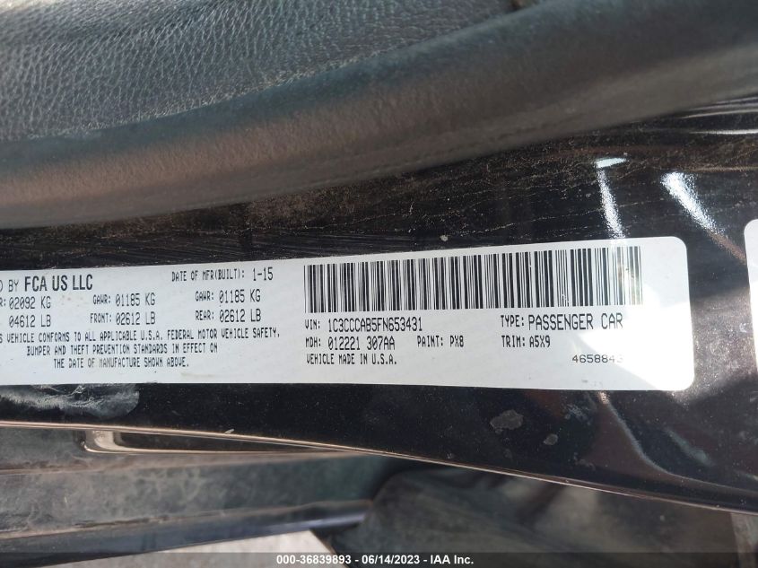 2015 CHRYSLER 200 LIMITED - 1C3CCCAB5FN653431