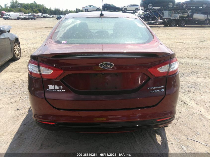 2016 FORD FUSION TITANIUM HYBRID - 3FA6P0RU4GR298559