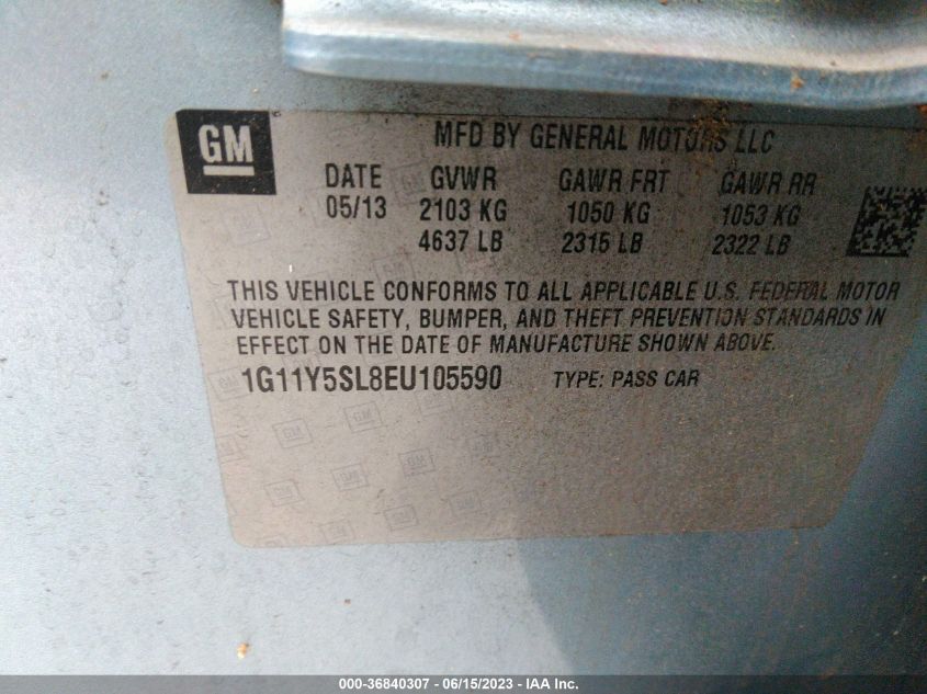 2014 CHEVROLET IMPALA LS - 1G11Y5SL8EU105590