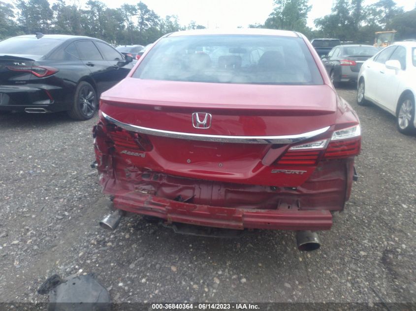 2017 HONDA ACCORD SEDAN SPORT - 1HGCR2F54HA167065
