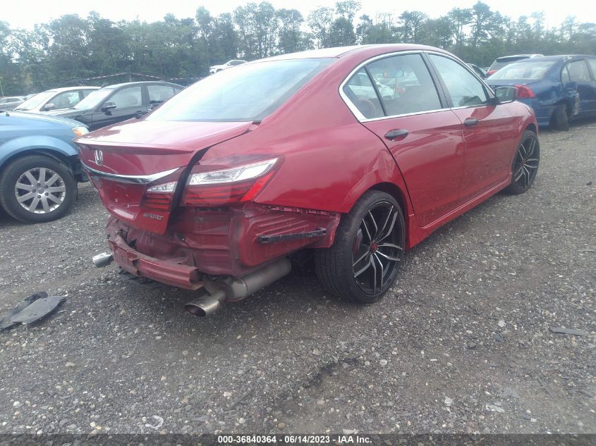2017 HONDA ACCORD SEDAN SPORT - 1HGCR2F54HA167065