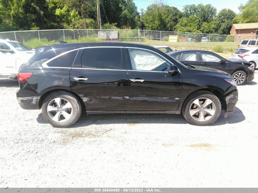 2016 ACURA MDX - 5FRYD4H2XGB039306