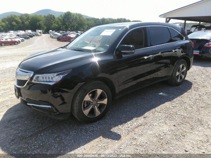 2016 ACURA MDX - 5FRYD4H2XGB039306