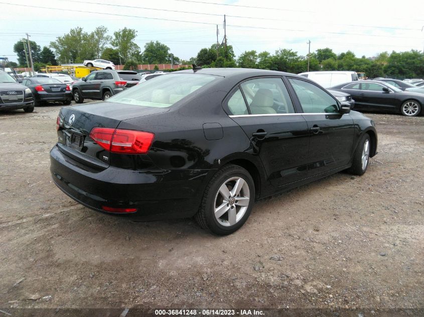 2015 VOLKSWAGEN JETTA SEDAN 2.0L TDI SE - 3VWLA7AJ0FM287594