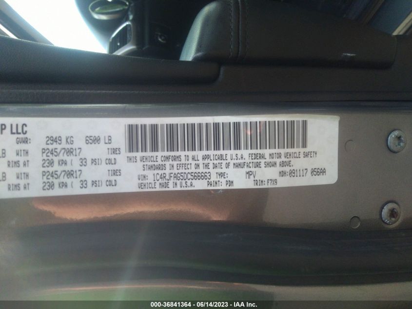 2013 JEEP GRAND CHEROKEE LAREDO - 1C4RJFAG5DC566663