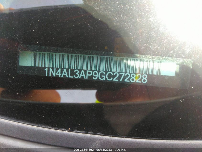 2016 NISSAN ALTIMA 2.5 SR - 1N4AL3AP9GC272828
