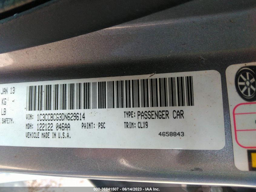 2013 CHRYSLER 200 LIMITED - 1C3CCBCG3DN629614